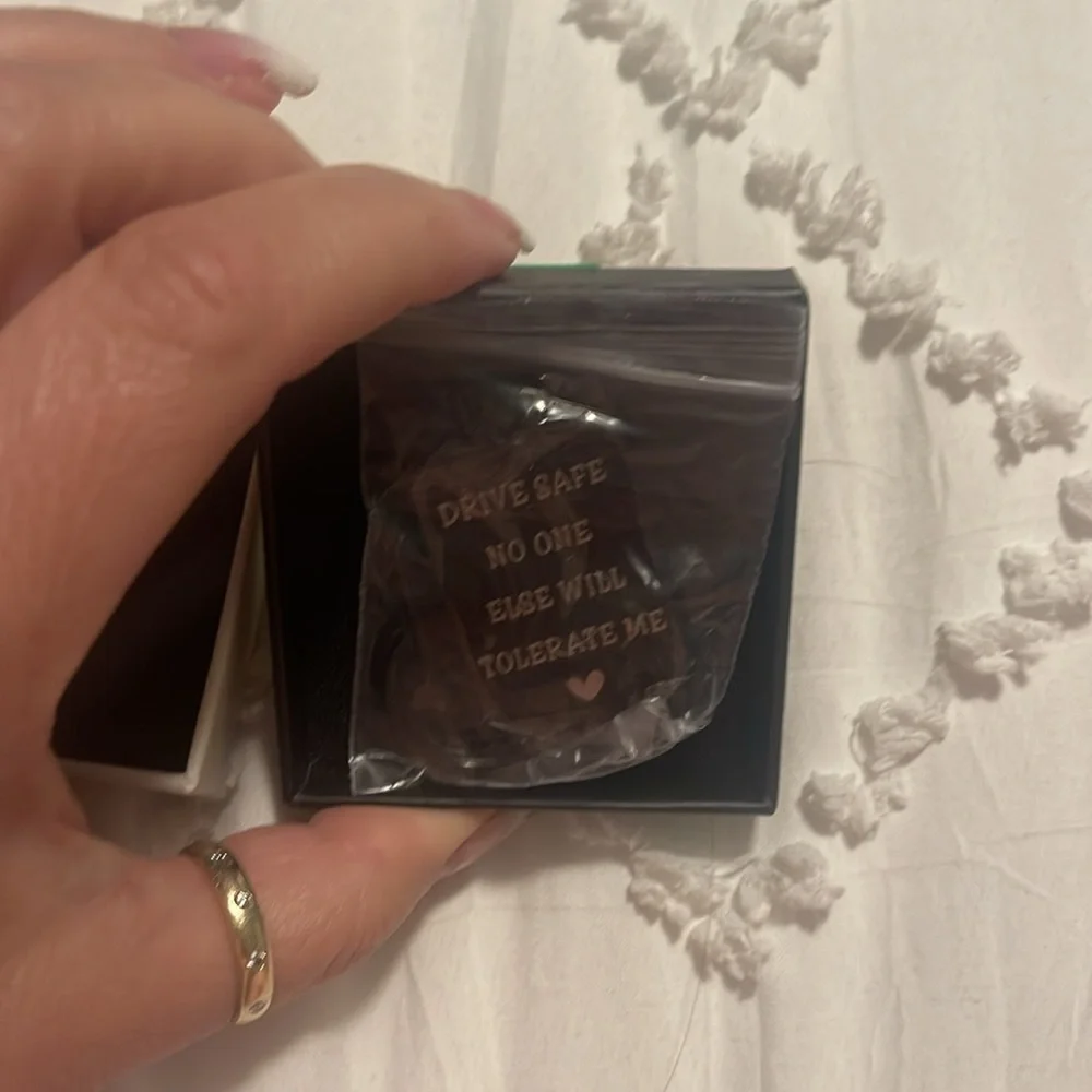 New Keychain that reads drive safe no one else will tolerate me in gift box